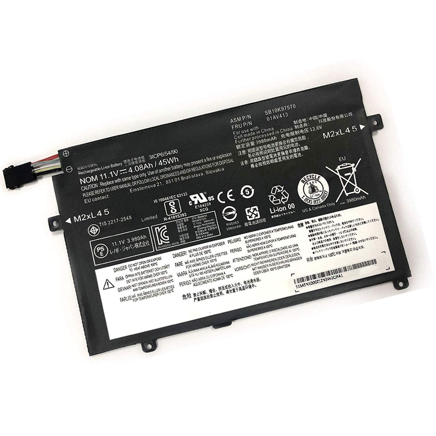 Techie Compatible Battery for Lenovo 01AV412 - E470, E470C Laptops (3500mAh, 3-Cell)