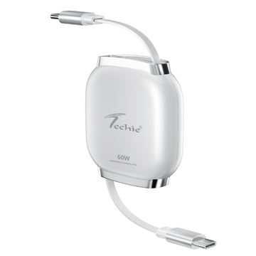 Techie 60W PD Type-C to C Retractable Charging Cable