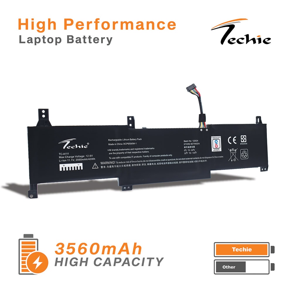 Techie Laptop Battery for Lenovo L21M3PF0, IdeaPad 1 14ADA7, 14IGL7, 14IJL7, 15ADA7, 15IGL7, 15ALC7 Series Laptops (3560mAh, 3-Cell)