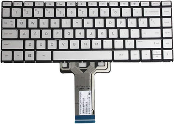 Techie Laptop Keyboard For HP Pavilion 14-BA Series,14-BS Series, 14T-BA Series Laptops Silver With Backlight