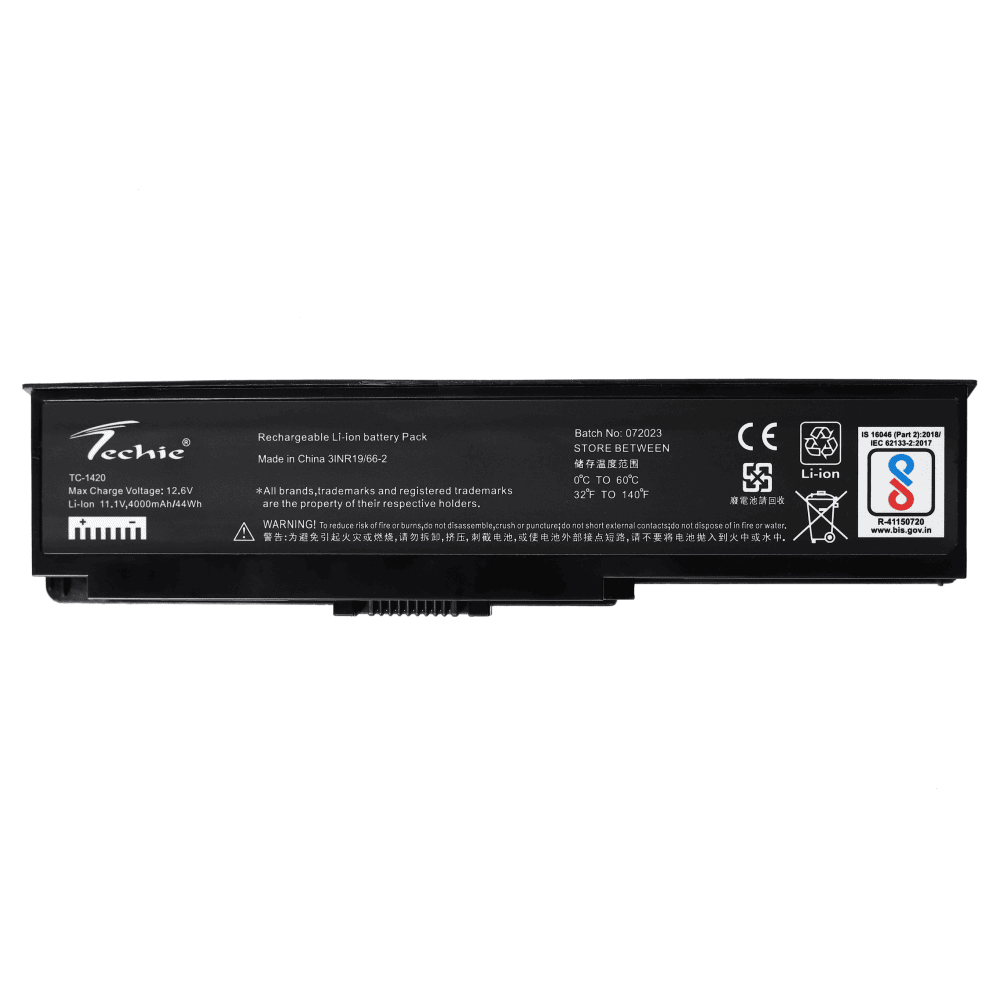Techie Compatible Battery for Dell 1420 - Vostro 1400, Inspiron 1420, FT080, FT092 Laptops (4000mAh, 6-Cell)