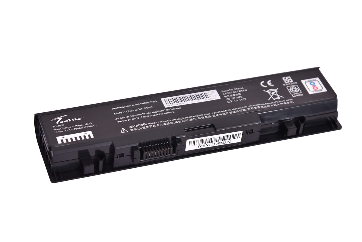 Techie Compatible Battery for Dell 1535 - Studio 1536, 1537, 1555, 1557, 1558, PP33L, PP39L, WU946 Laptops (4000mAh, 6-Cell)