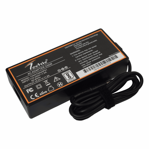 Techie 230W Laptop Charger for HP Omen 15, Omen 17, Omen x 2s , ZBook 17 Series (19.5V, 11.8A) 7.4*5.0MM Pin