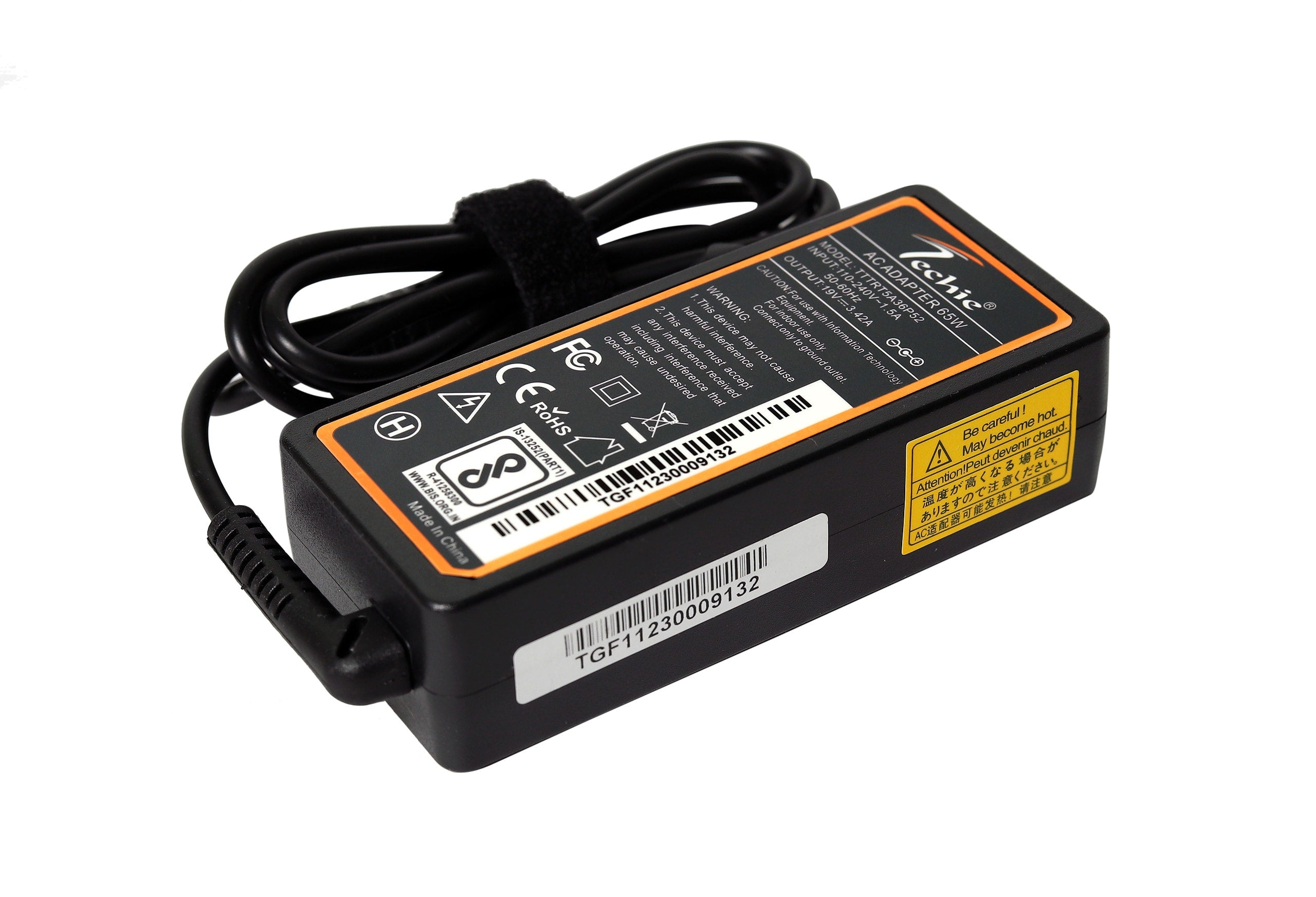 Techie Compatible Asus 65W Laptop Charger for F553, R540L, ZenBook UX303L Series (19V, 3.42A)