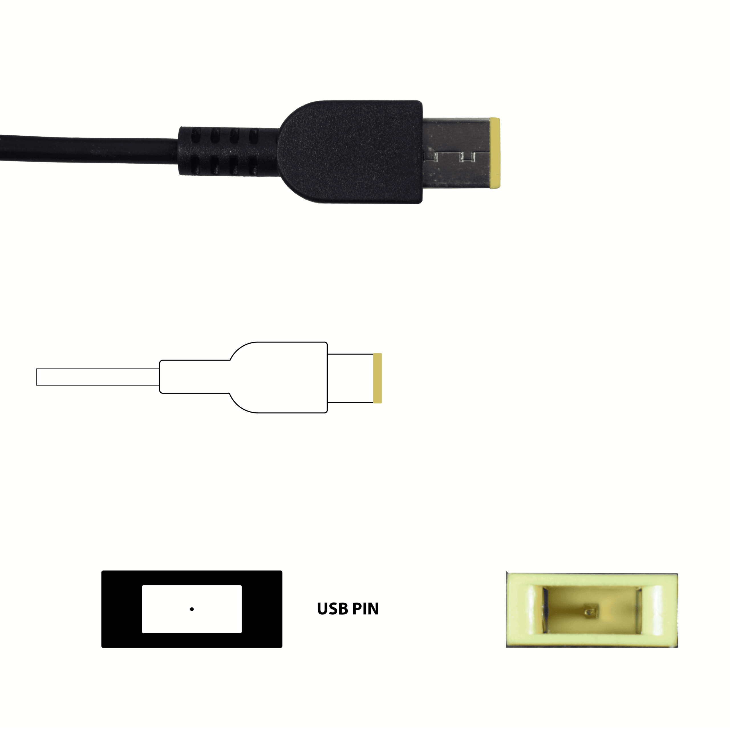 Techie 170W Laptop Charger for Lenovo Legion 5 15ACH6, S7 15ARH5, Yoga Pro 9 Series (20V, 8.5A) USB Pin.