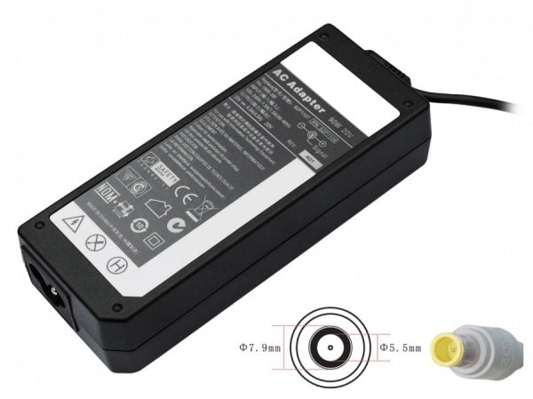 Techie Compatible Lenovo 90W Laptop Charger for ThinkPad T410, T61, R60, W510, X201 Series (20V, 4.5A)