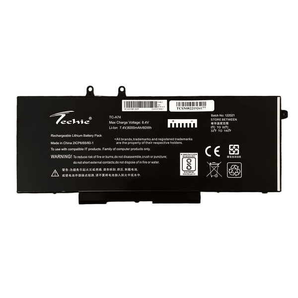 Techie Compatible Battery for Dell 3541/4GVMP - Latitude 5400, 5401, 5500 Laptops (8000mAh, 4-Cell)