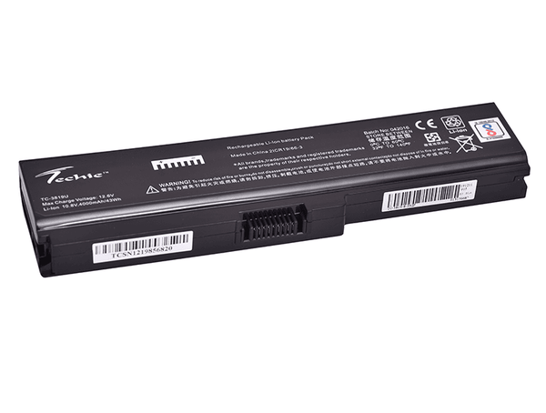 Techie Battery for Toshiba 3817U - PA3817U-1BAS, PA3818U, PA3819U, PA3816U-1BAS Laptops (4000mAh, 6-Cell)