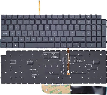 Techie Laptop Keyboard for Dell Inspiron 15 3510 3511 5510 5515, Inspiron 16 7610, Latitude 3520 with backlight.