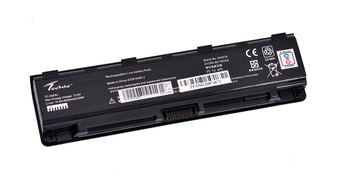 Techie Battery for Toshiba 5024U - PA5024U-1BRS, PA5023U-1BRS, PA5025U-1BRS, PA5026U-1BRS Laptops (4000mAh, 6-Cell)