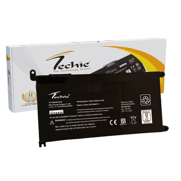 Techie Compatible Battery for Dell 5568 - T2JX4, WDX0R, WDXOR, Inspiron 5378, 5570, 5567, 7570 Series Laptops (3000mAh, 3-Cell)