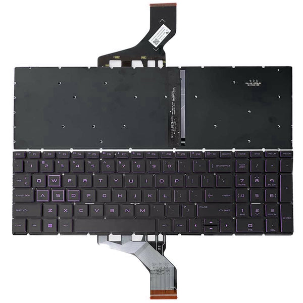 Techie Laptop Keyboard For HP Pavilion Gaming 15-EC, 15-DK Backlight With Purple Keys