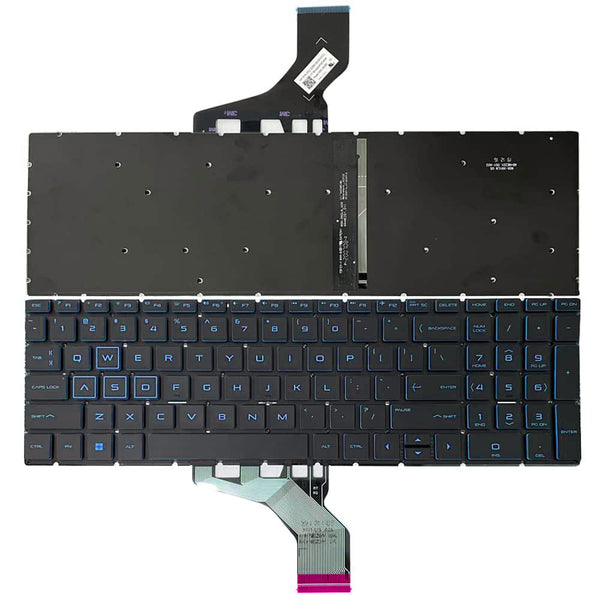 Techie Laptop Keyboard For HP Pavilion Gaming 15-EC, 15-DK Backlight With Blue Keys