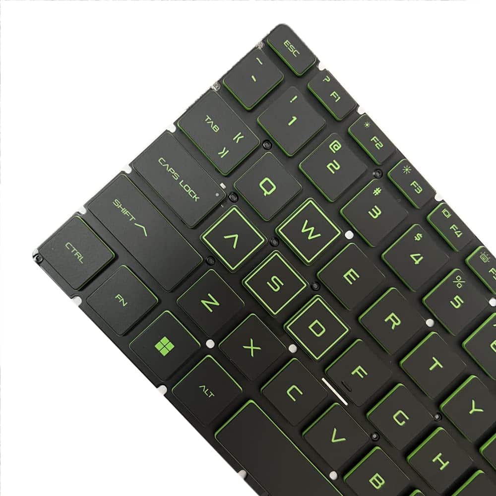 Techie Laptop Keyboard For HP Pavilion Gaming 15-EC, 15-DK Backlight With Green Keys