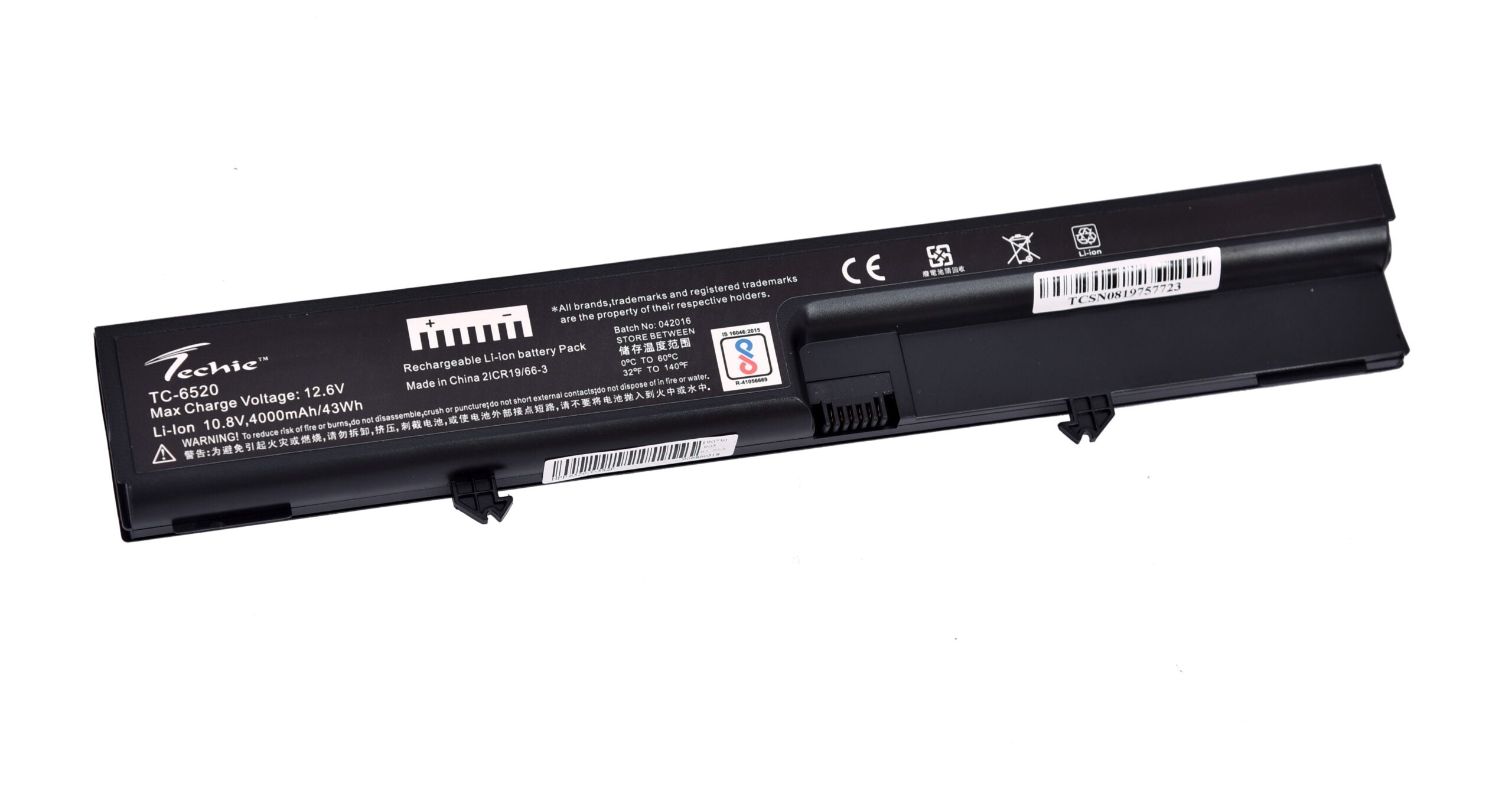 Techie Compatible Battery for HP 6520 - Compaq Business Notebook 6520s, 6530s, 6531s, 6535s series Laptop (4000mAh, 6-Cell)