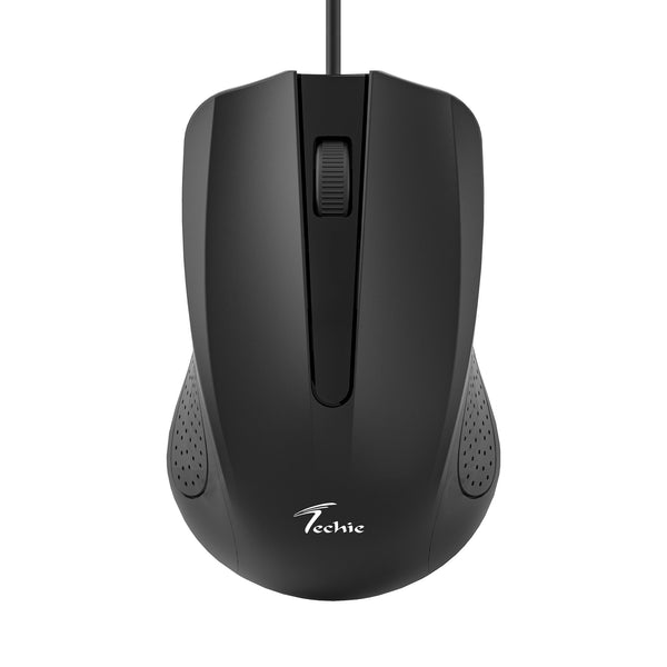 Techie Core Wired Mouse | 3D Ergonomic | 1200 DPI | USB Plug & Play | Office & Home Use
