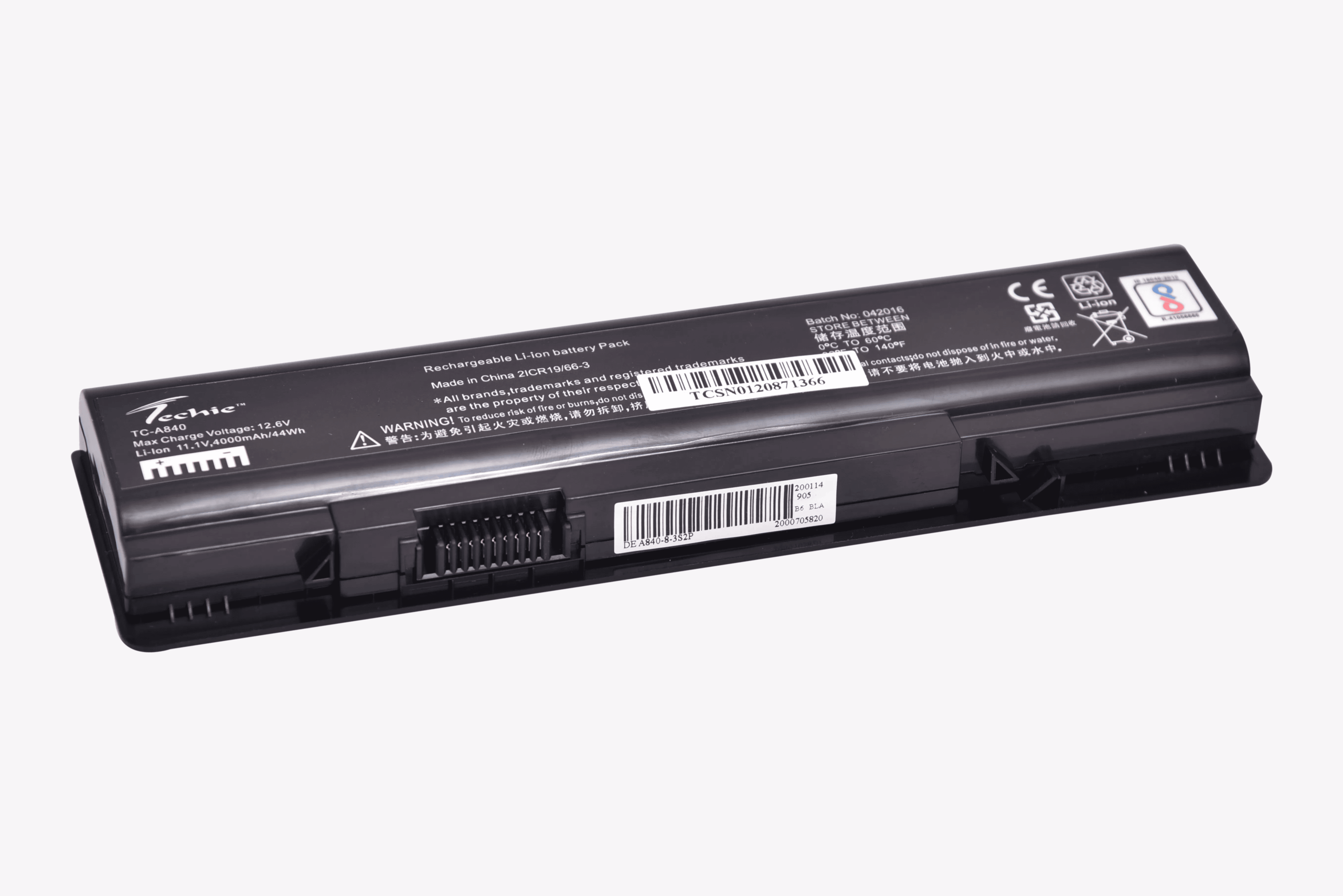 Techie Compatible Battery for Dell A840 - Dell Vostro 1014, 1015, 1088, G069H, F287H Laptops (4000mAh, 6-Cell)