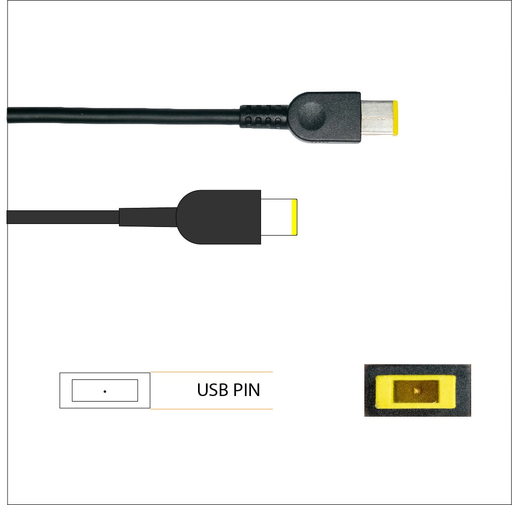 Techie 230W Laptop Charger for Lenovo Legion Slim 5 16APH8, LOQ 15AHP9, GX20Z46309 Series (20V, 11.5A) USB Pin
