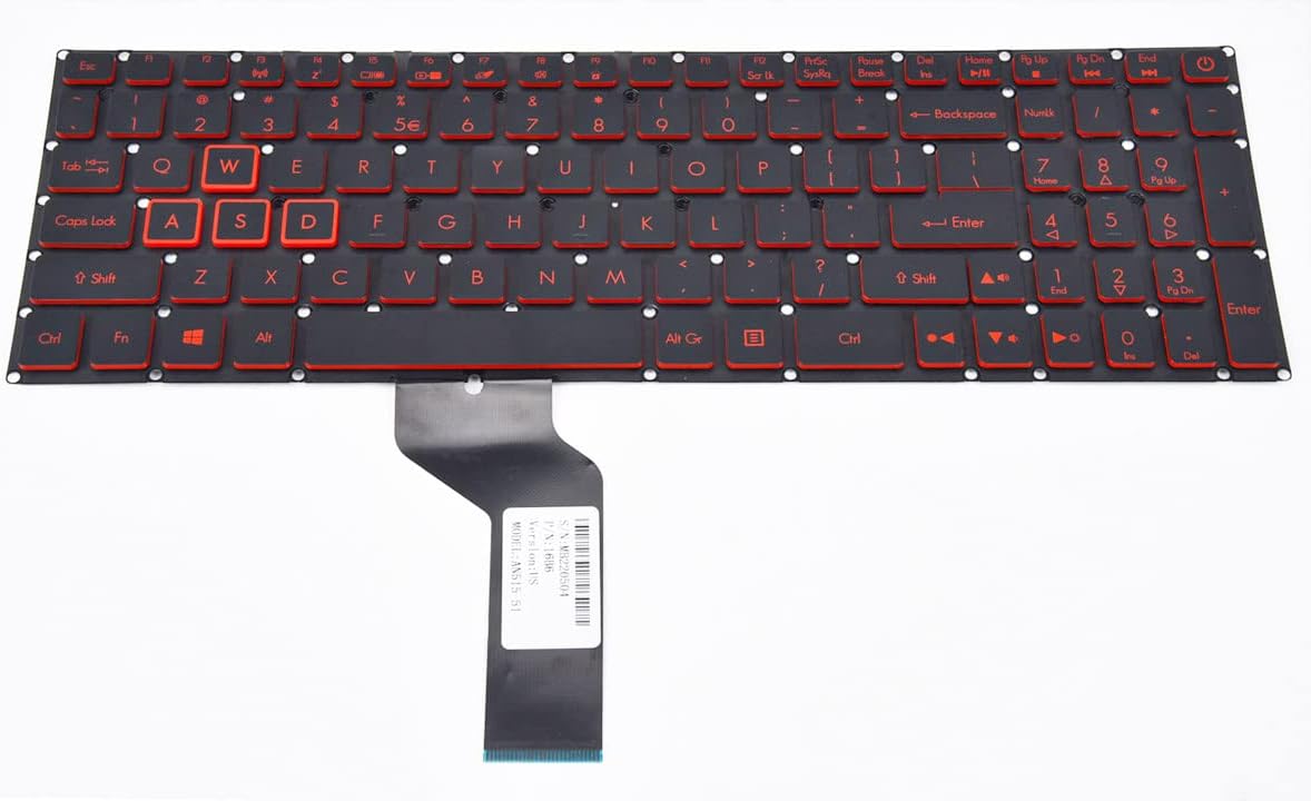 Techie Laptop Keyboard for Acer Nitro 5 AN515-41, AN515-53 With Backlight