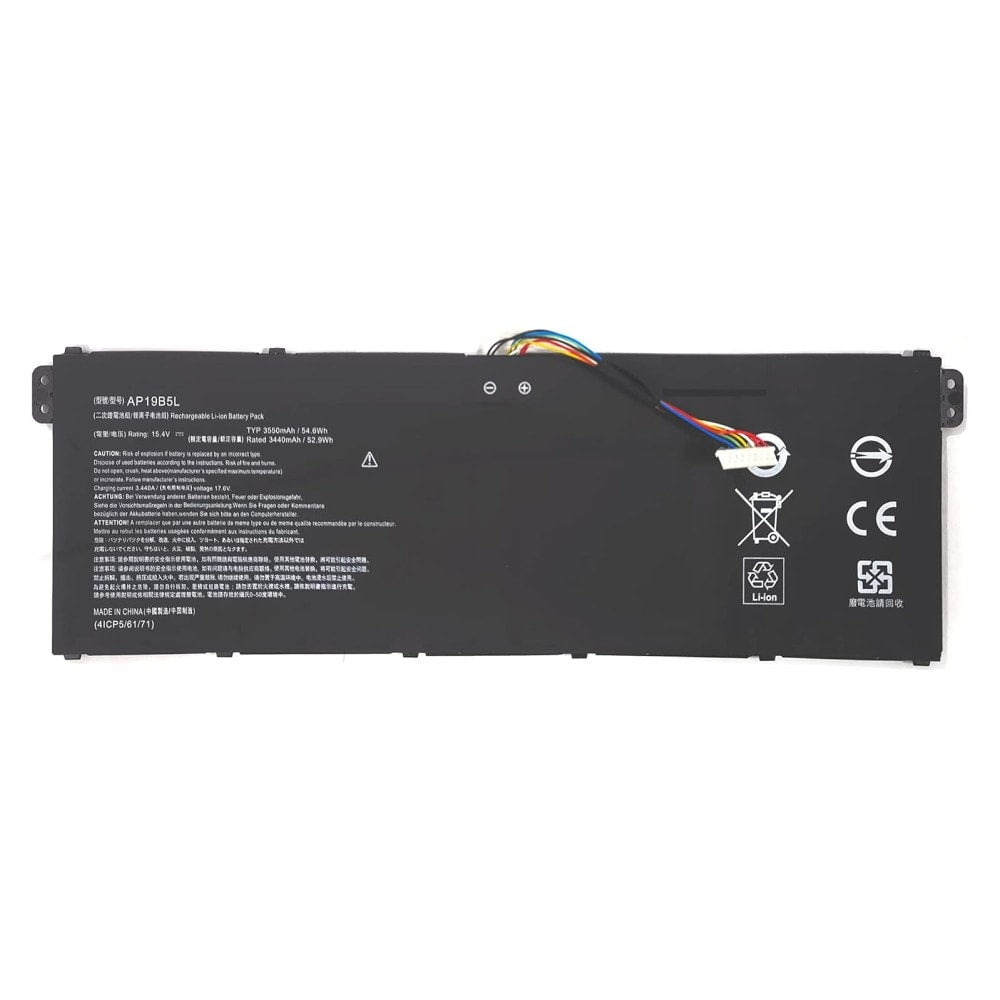 Techie Battery for Acer AP19B5L – Aspire VERO AV15-51-51EG, 54QD, 55ZQ, 71JU, 78H5 Laptops (3400mAh, 4-Cell)