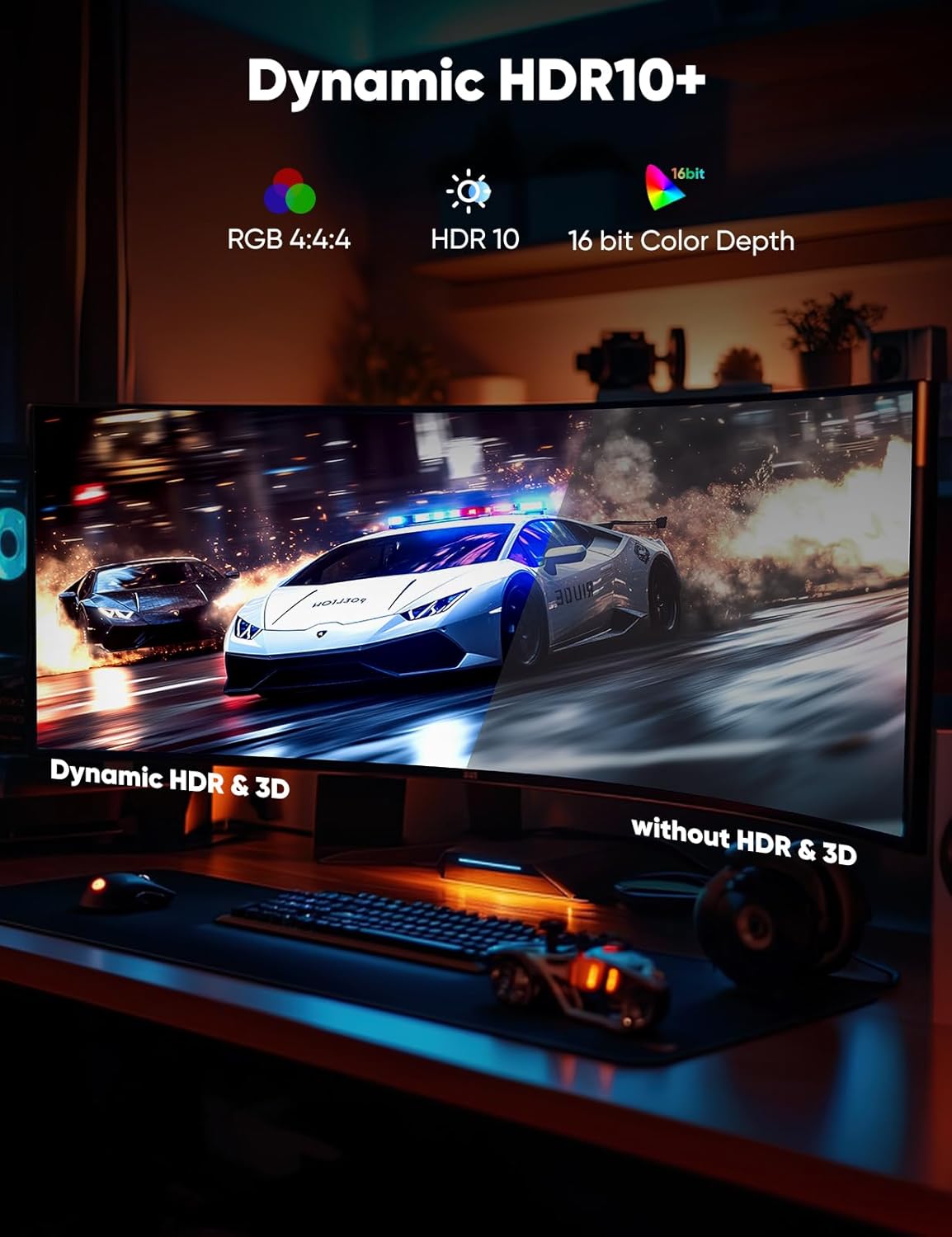 Techie DisplayPort Cable 1.8m, 8K@60Hz, 4K@120Hz, 32.4Gbps, DP to DP