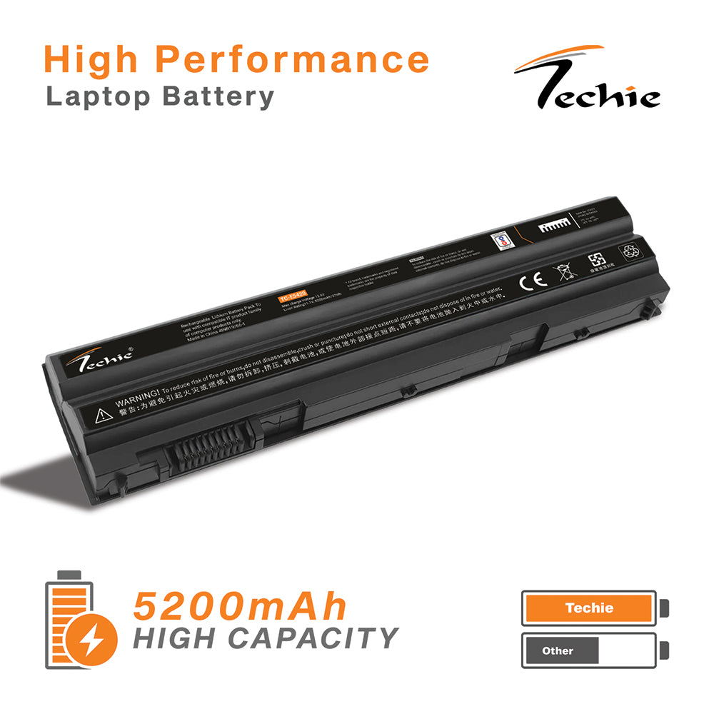 Techie Pro Series Laptop Battery for Dell E5420 – 6-Cell, 5200 mAh, Long Backup