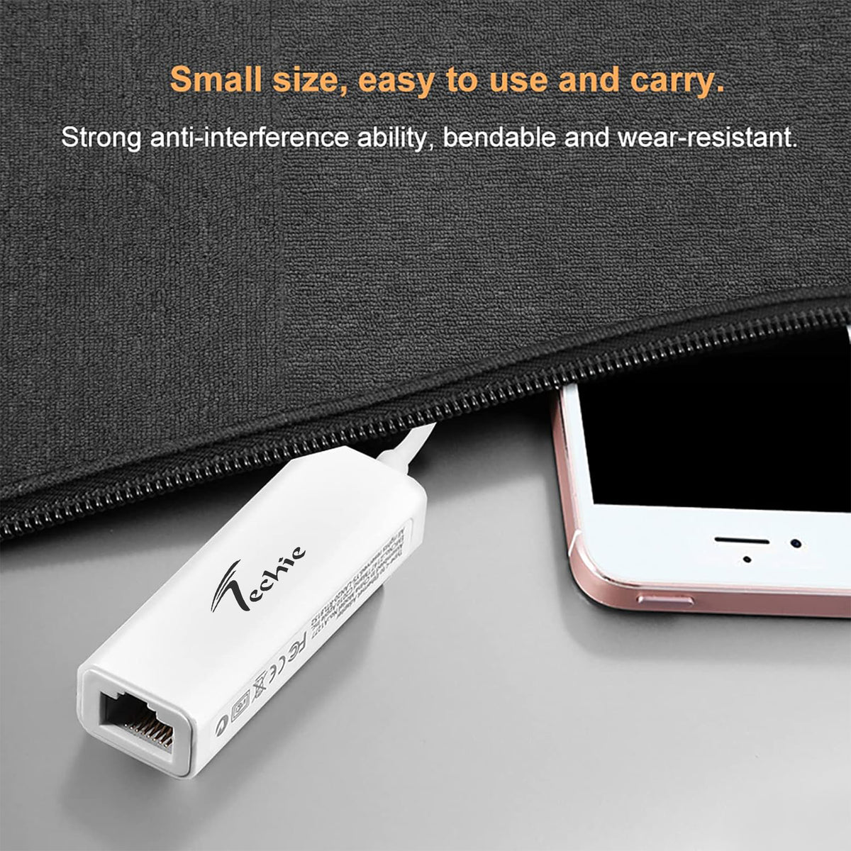 Techie Type-C to RJ45 LAN Converter – 100Mbps Wired Network Adapter