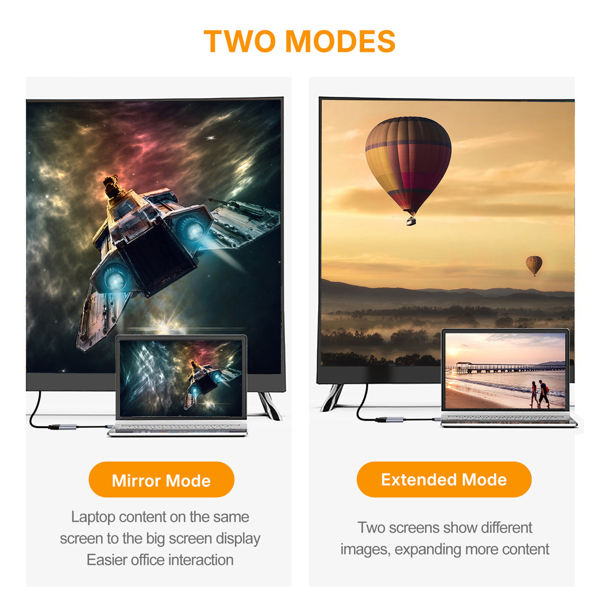 Techie Type-C to VGA Adapter | 1080P Full HD Converter | Connect USB-C Laptops/Phones to Projectors & Monitors