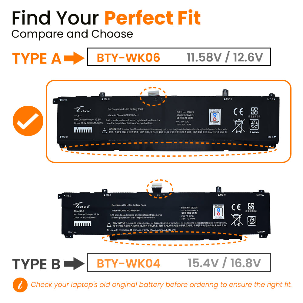 Techie Laptop Battery For HP WK06, WK06XL, VICTUS 16-S00, Omen 16-B, Omen 16-C, Omen 17-CK Series Laptops (5200mAh, 6-Cell)
