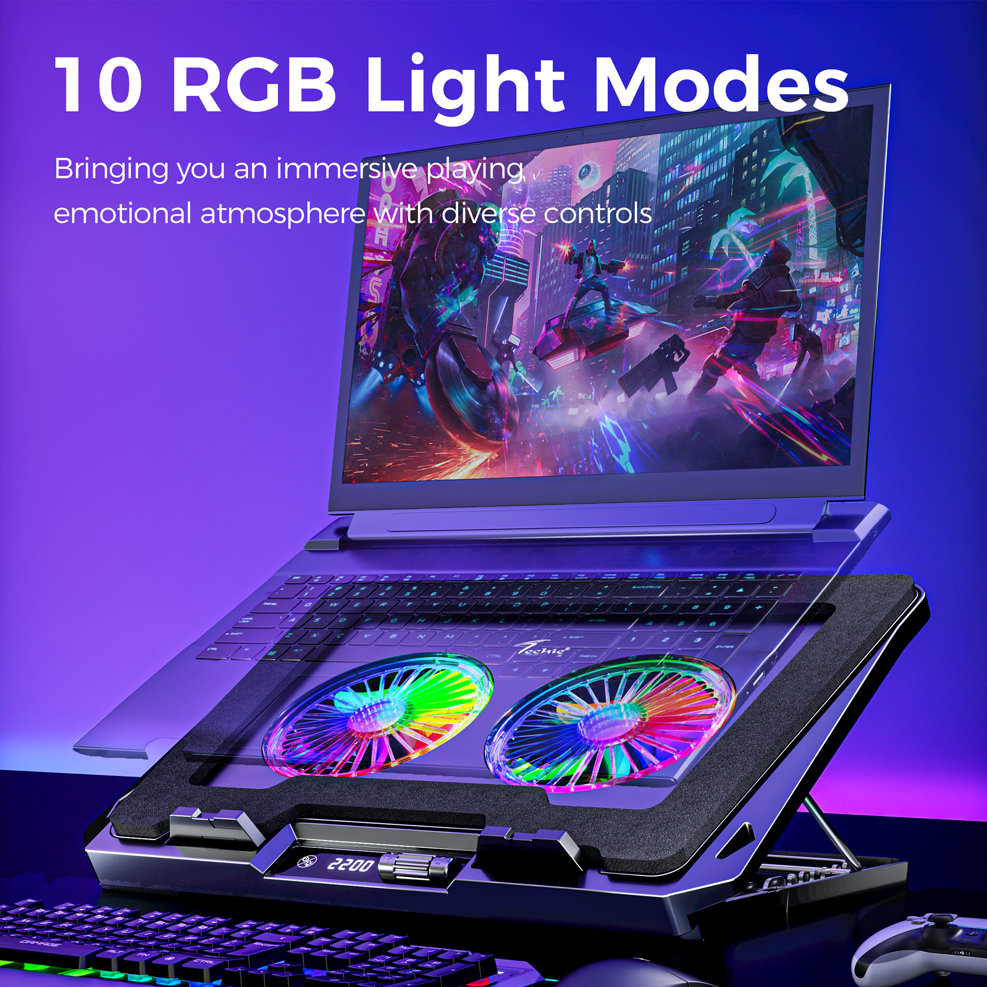 Techie AeroTwin Pro RGB Laptop Cooling Pad