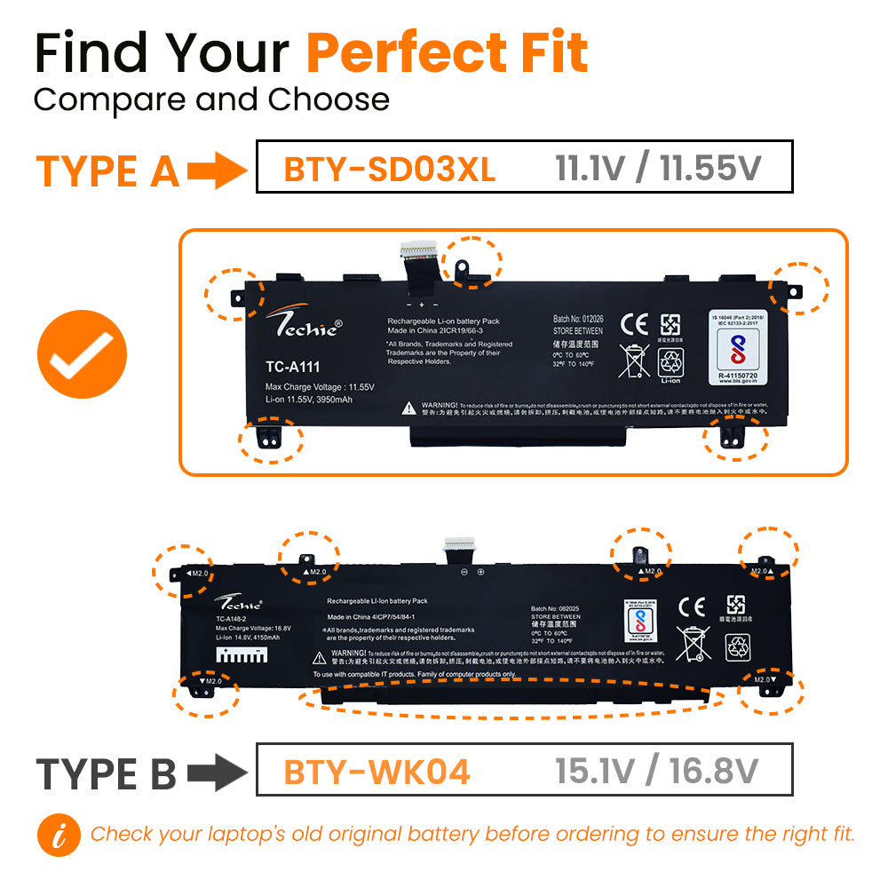 Techie Battery For HP SD03XL, Victus 15-FA Series & Victus 15-FB Series Laptops (3950mAh, 3-Cell)