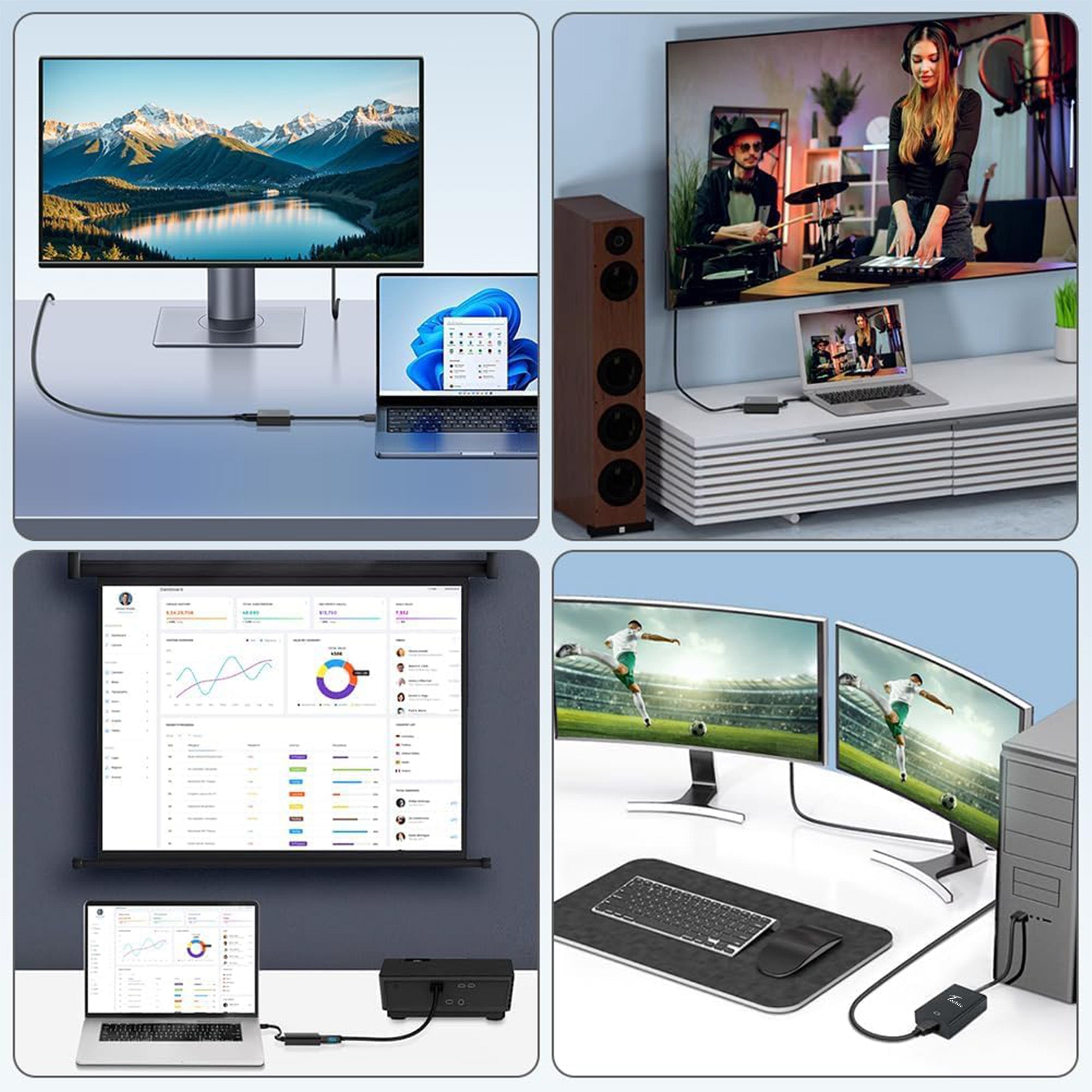 Techie USB 3.0 to HDMI Converter | Full HD 1080P Display Adapter | Laptop to TV/Monitor/Projector