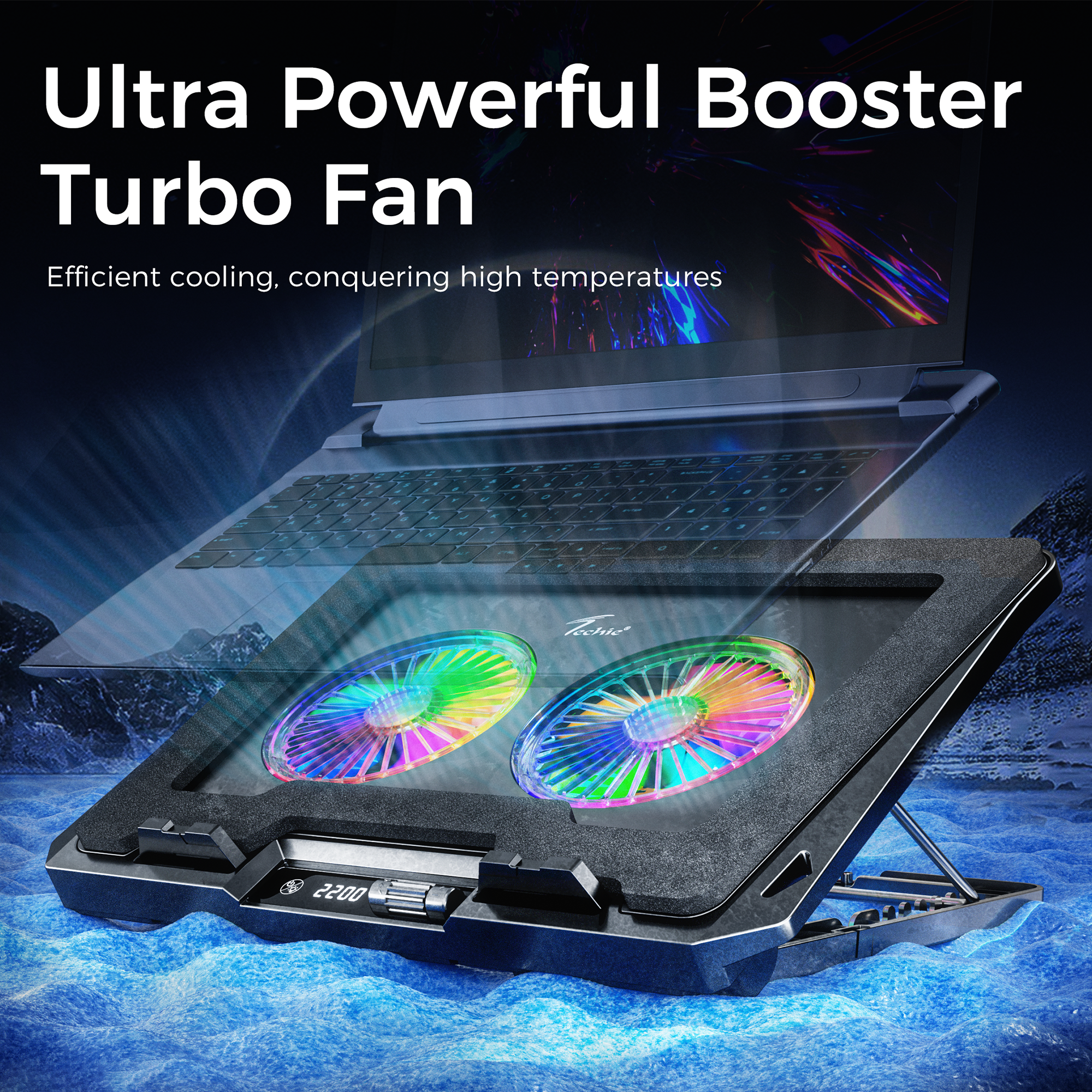 Techie AeroTwin Pro RGB Laptop Cooling Pad