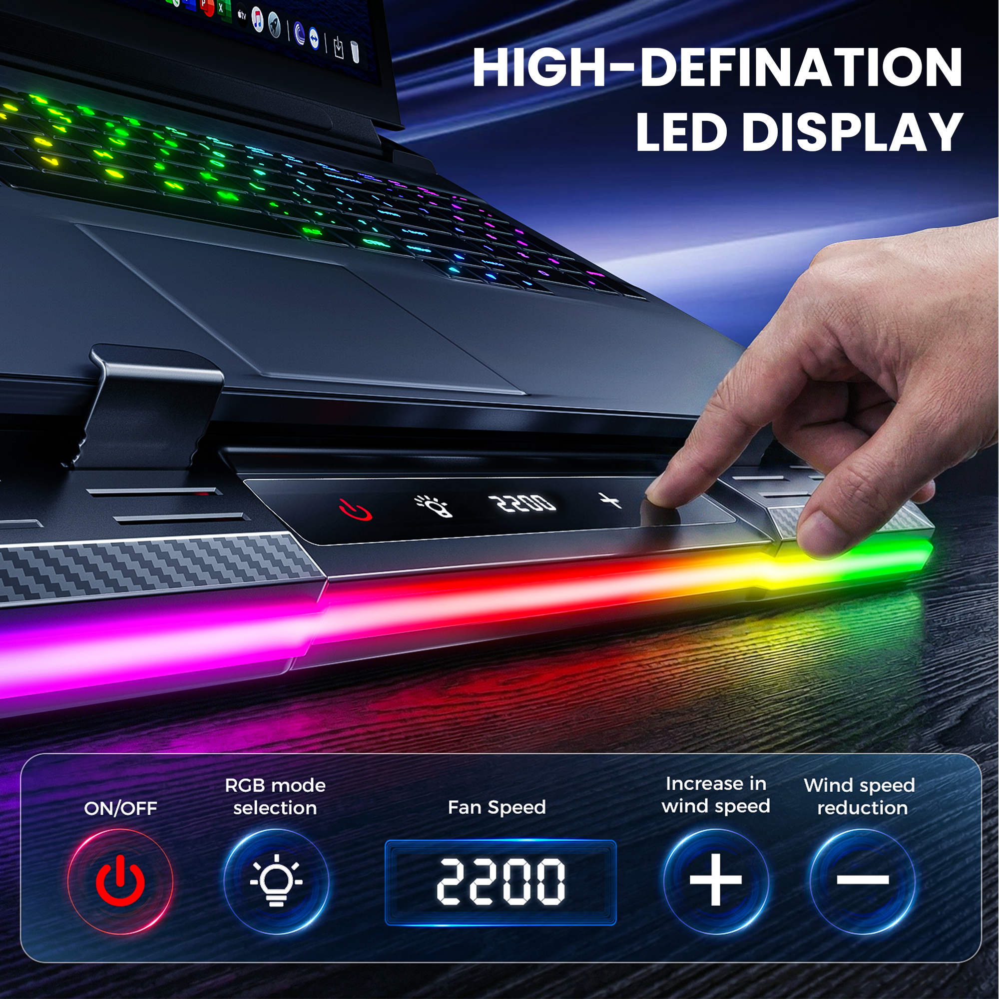 Techie AeroFlex Pro RGB Laptop Cooling Pad