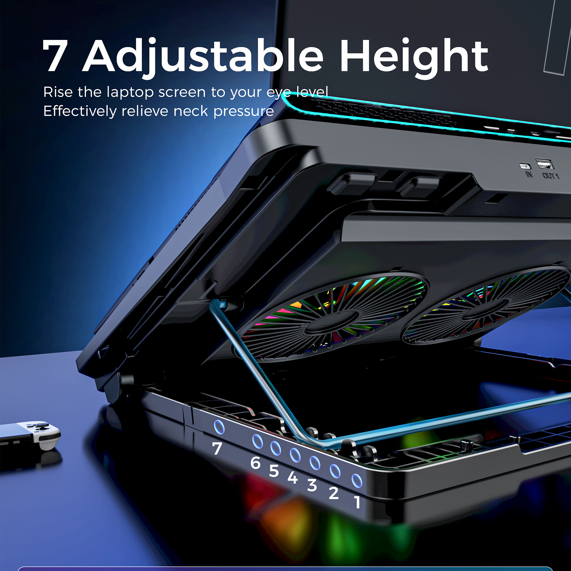 Techie AeroTwin Pro RGB Laptop Cooling Pad
