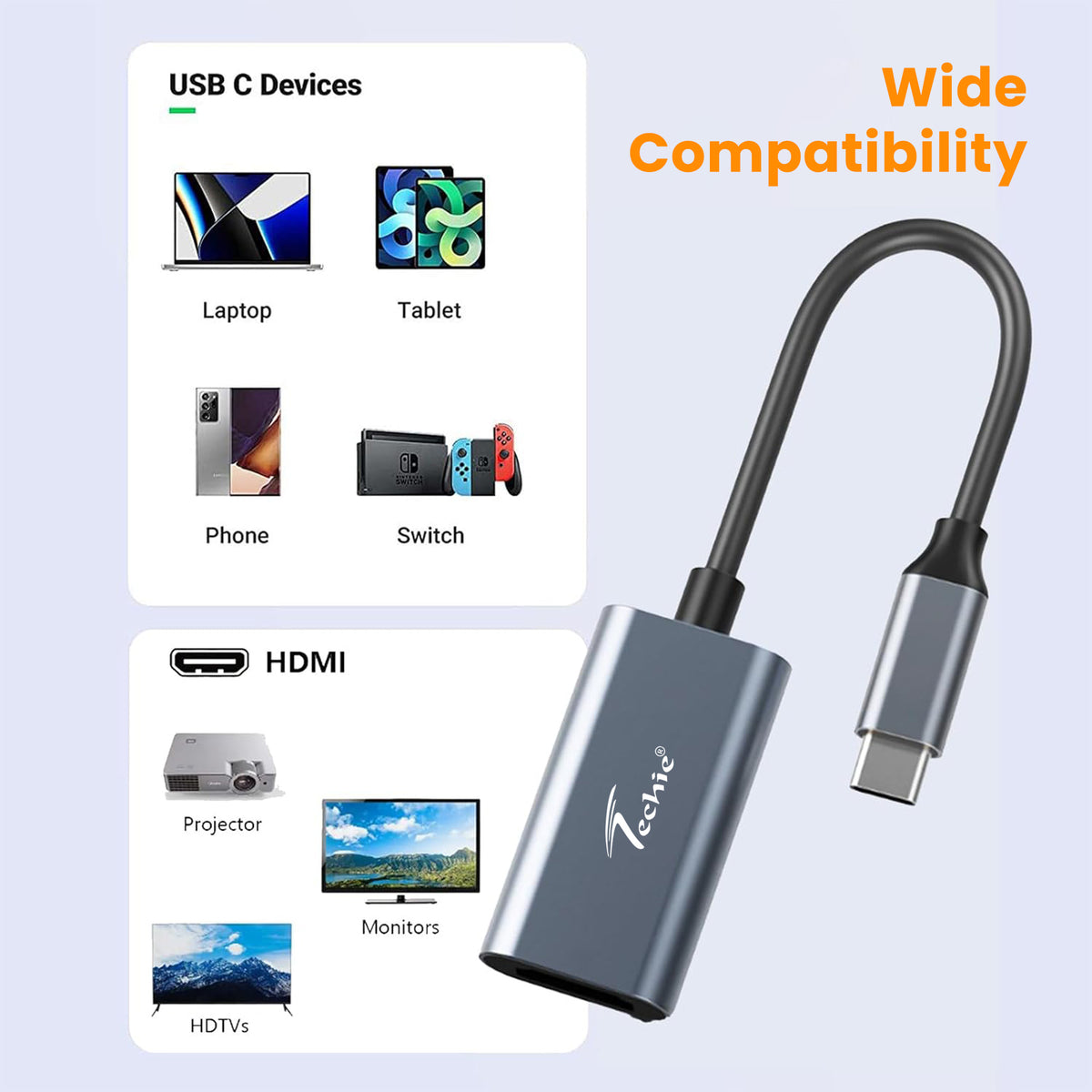 Techie Type-C to HDMI 4K 30 Hz Converter