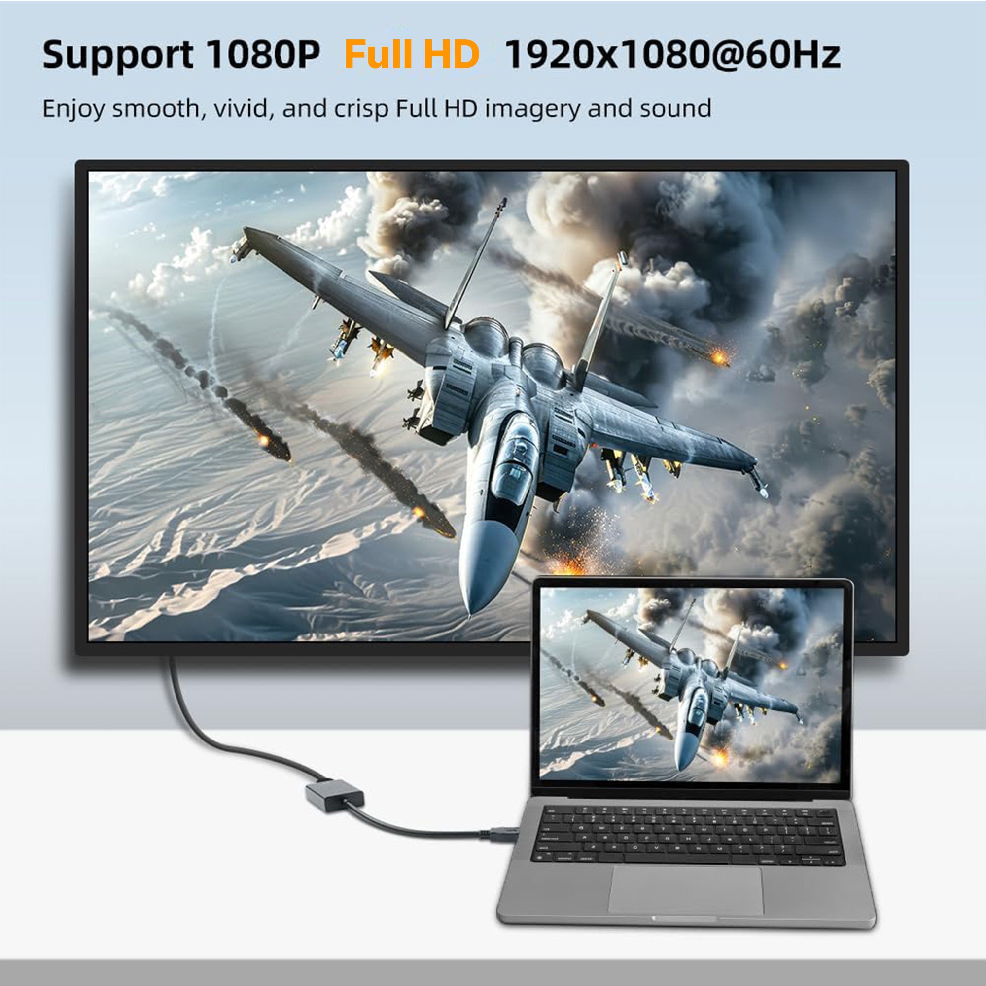 Techie USB 3.0 to HDMI Converter | Full HD 1080P Display Adapter | Laptop to TV/Monitor/Projector