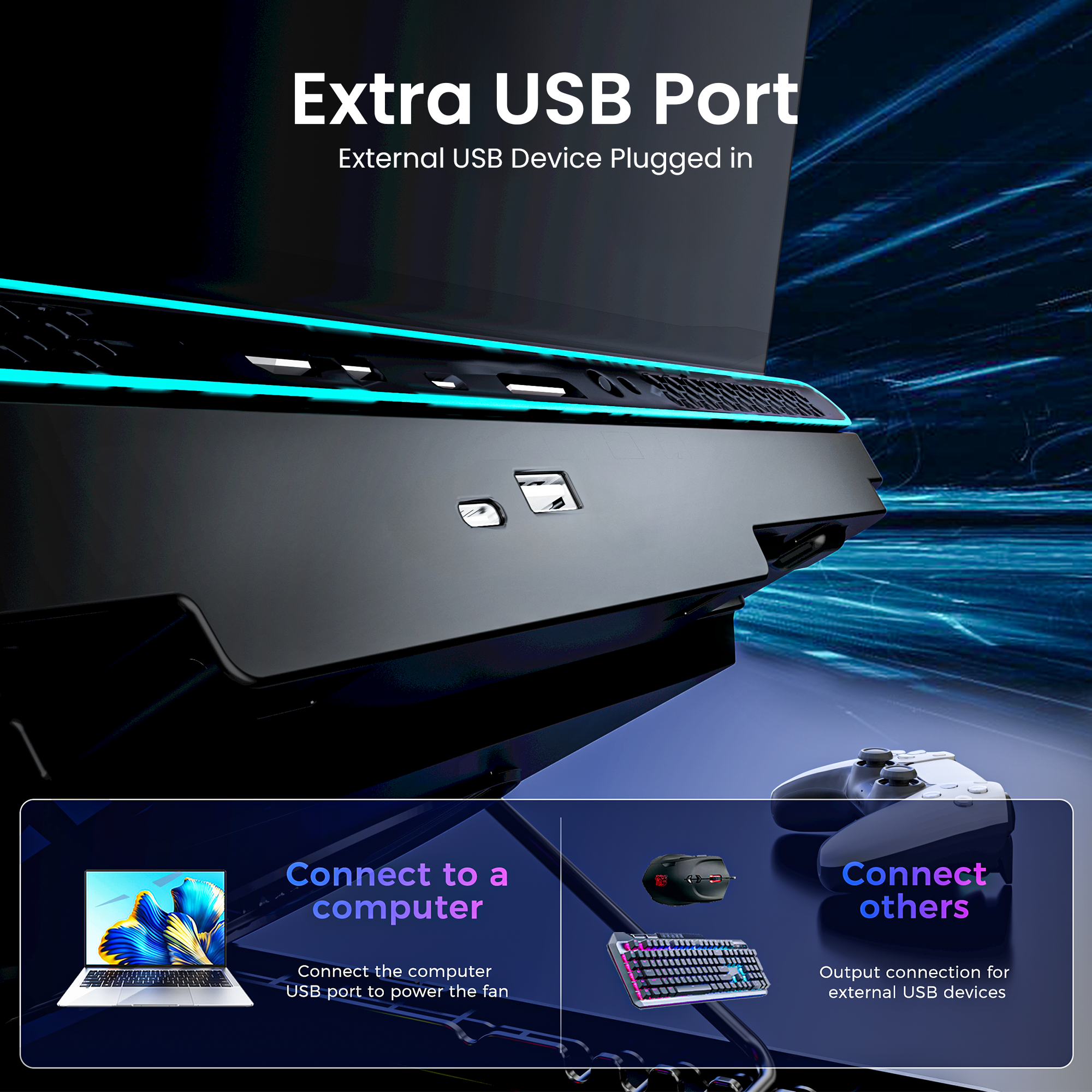 Techie AeroTwin Pro RGB Laptop Cooling Pad