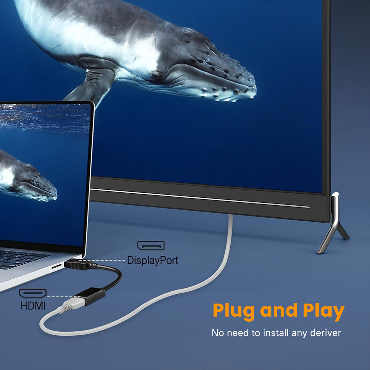 Techie Mini DisplayPort to HDMI Adapter – 4K Thunderbolt Converter for Mac & Surface