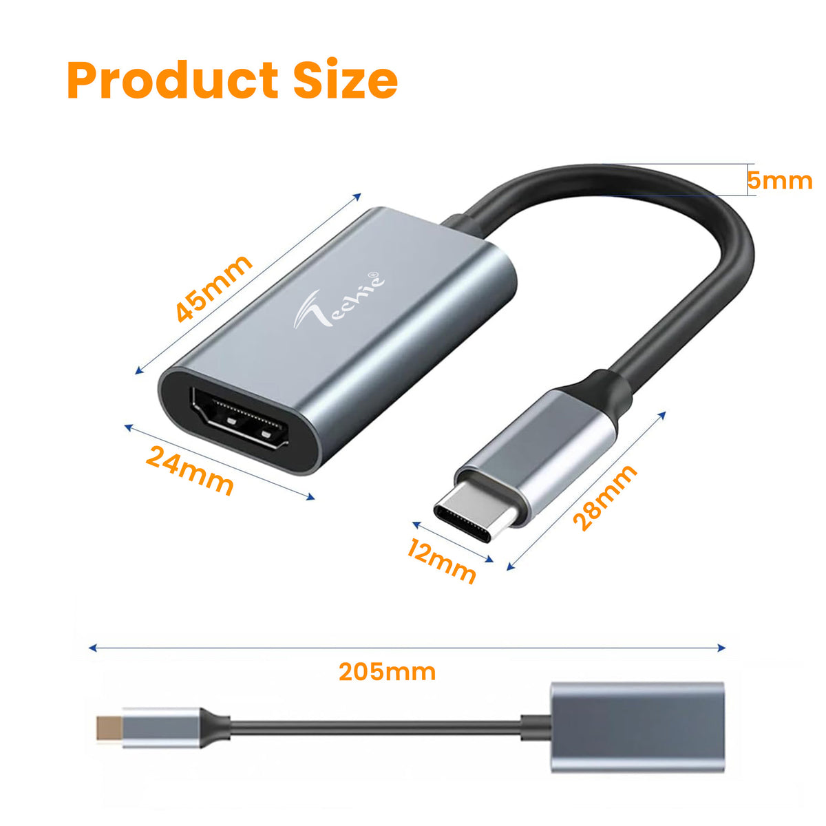 Techie Type-C to HDMI 4K 30 Hz Converter