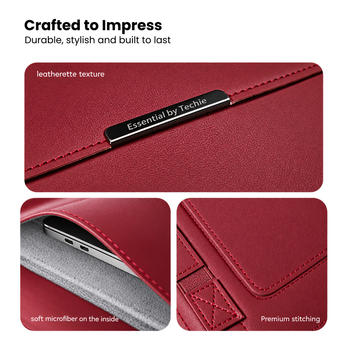 Techie 3-in-1 Multifunctional Laptop Sleeve with Stand & Mouse Pad - 13/14"