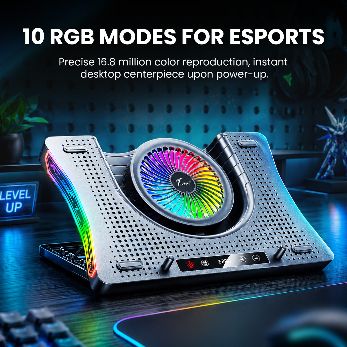 Techie Turbo X Pro RGB Gaming Laptop Cooling Pad