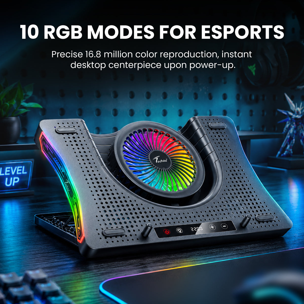 Techie Turbo X Pro RGB Gaming Laptop Cooling Pad