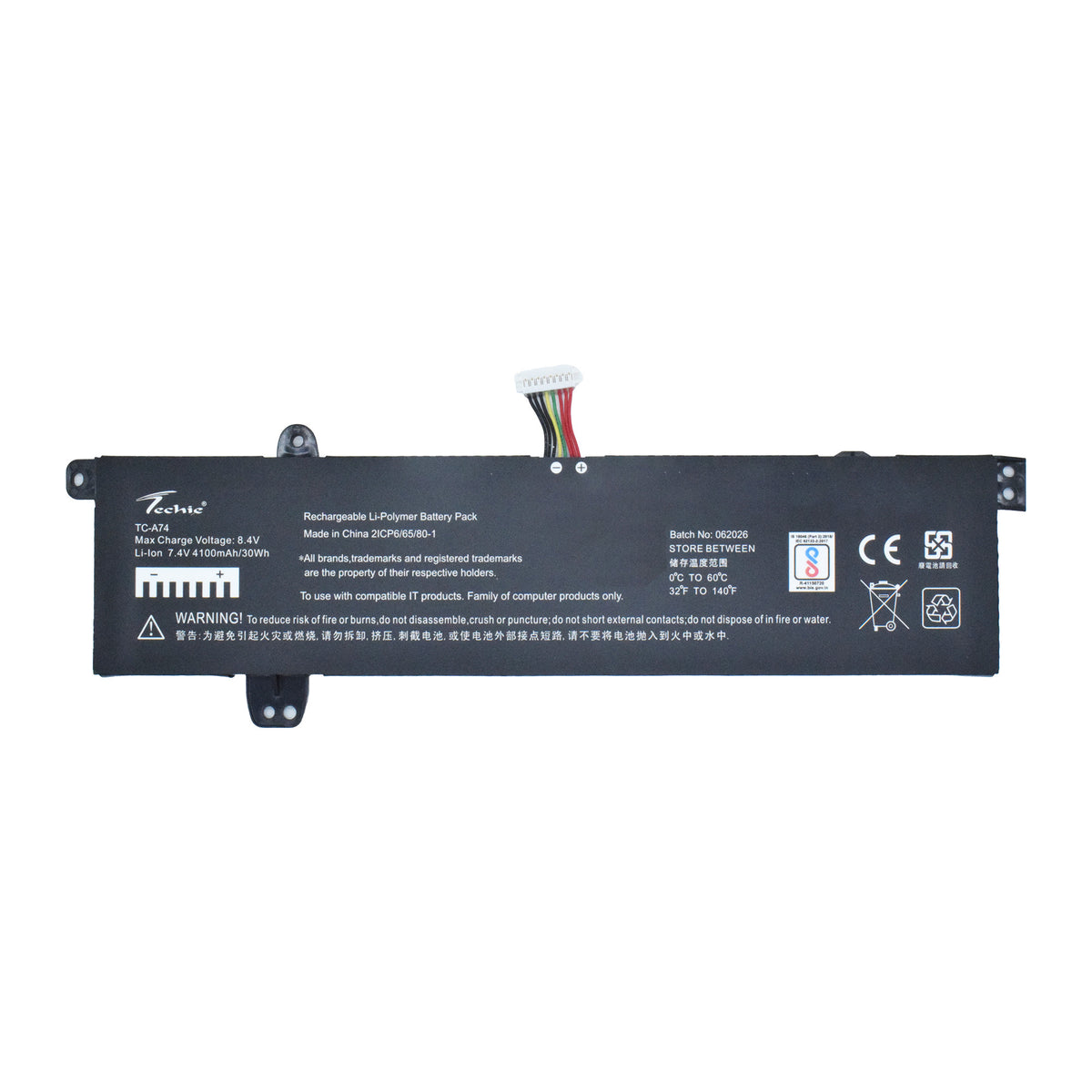 Techie Battery for Asus C21N1618, VivoBook X402BP, R417BA, L402BP, E402BA, L402BA, F402BA, R417BP Series Laptops (4100mAh, 2-Cell)