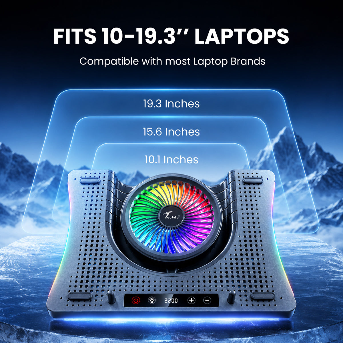 Techie Turbo X Pro RGB Gaming Laptop Cooling Pad