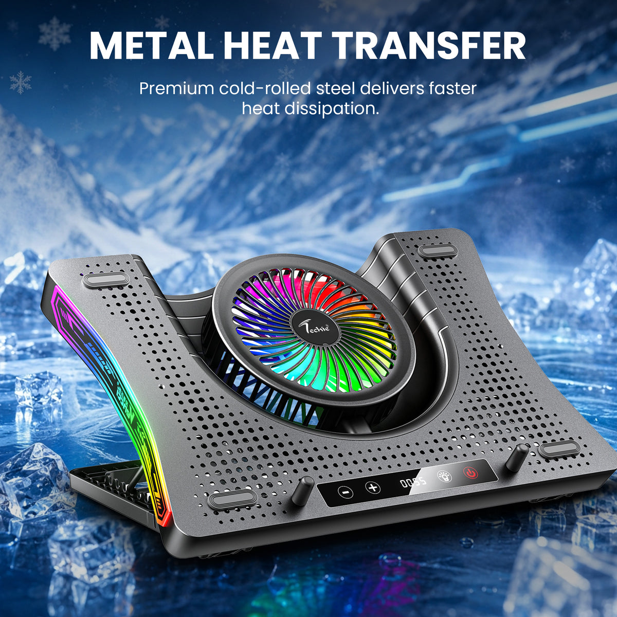 Techie Turbo X Pro RGB Gaming Laptop Cooling Pad