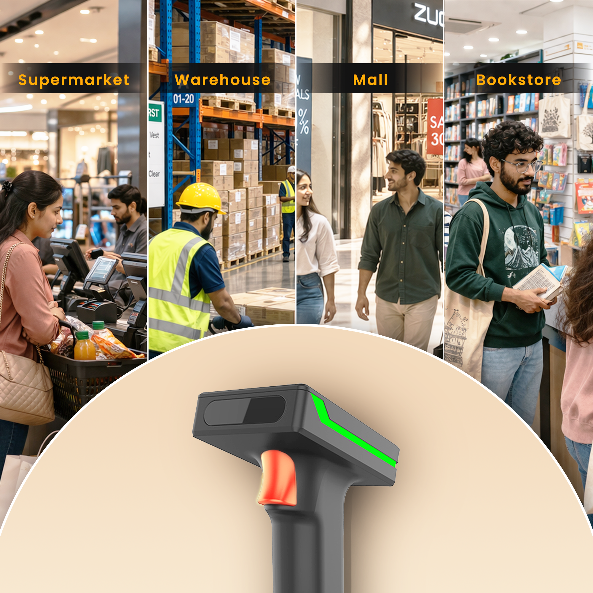 Techie USB wired 2 dimensional scanning barcode reader.