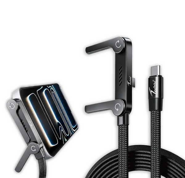 Techie SnapStand 240W Type-C Cable with Built-In Foldable Stand