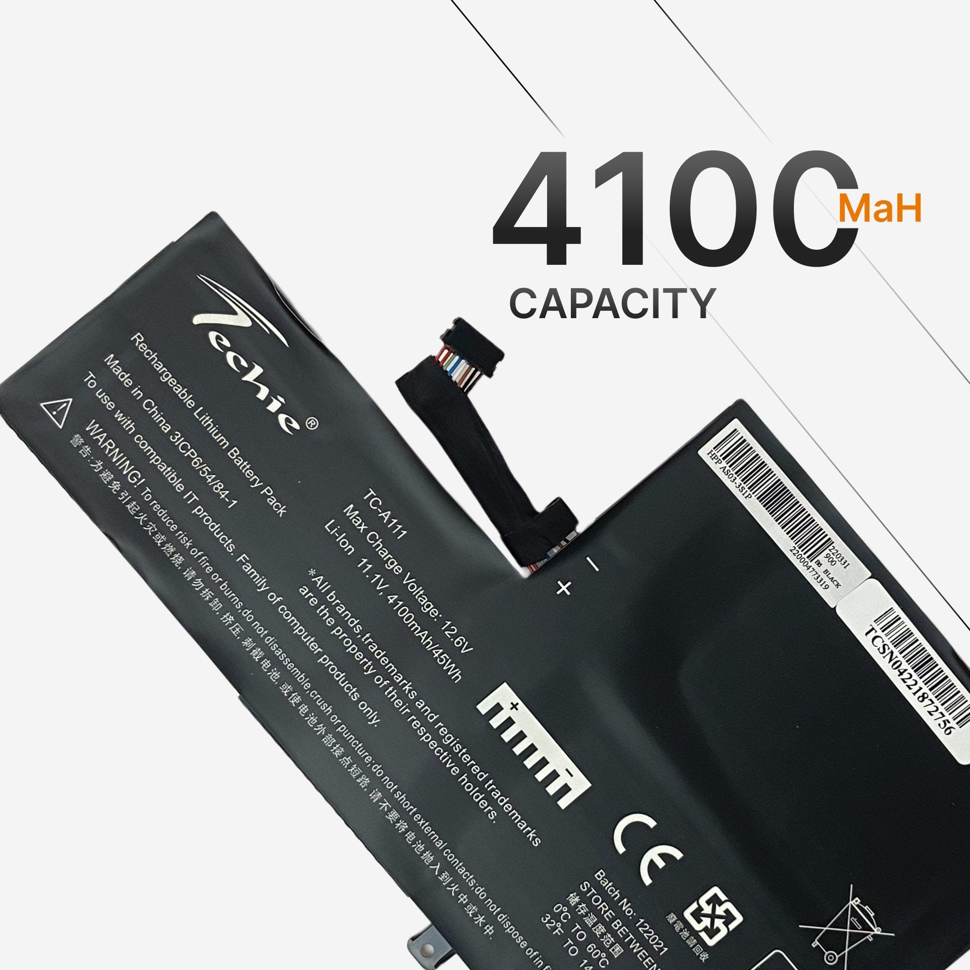 Techie Compatible Battery for HP AS03 - Chromebook 11 G5 Laptop (4100mAh, 3-Cell)
