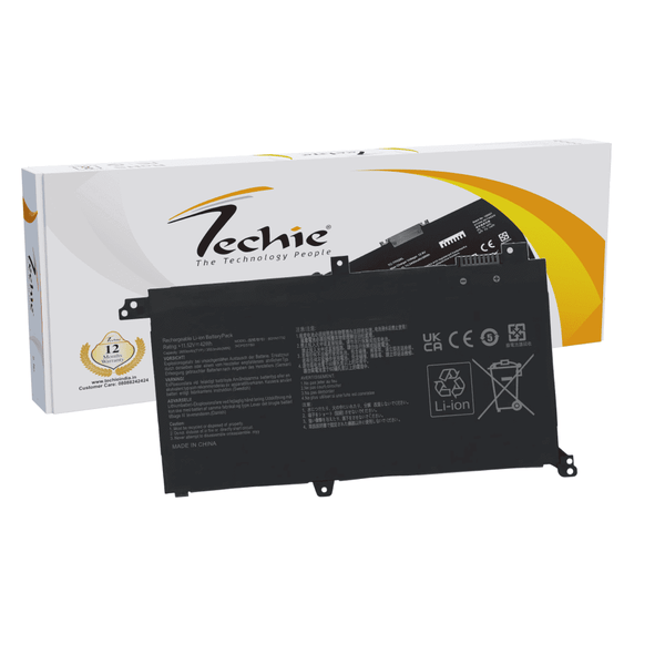 Techie Compatible Battery for Asus B31N1732 - Asus Vivobook X571GT, A571GT, X430FN, Laptops (3600mAh, 3-Cell)
